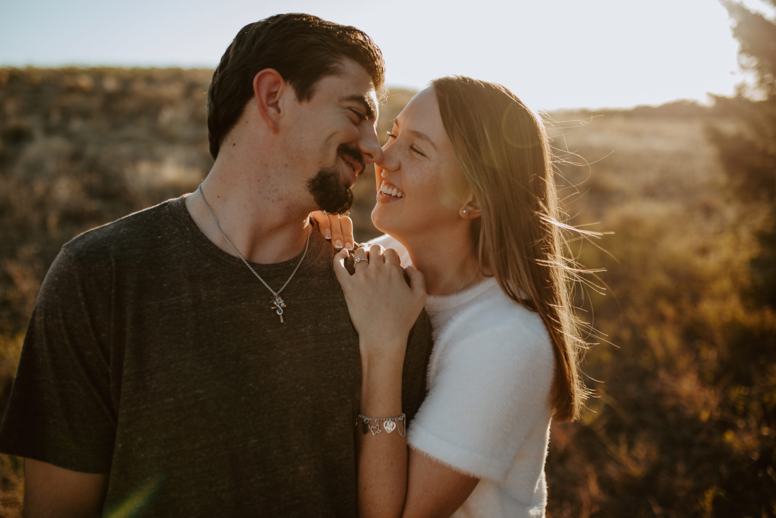 Effortless and warm golden hour couple session in Flower Mound Texas