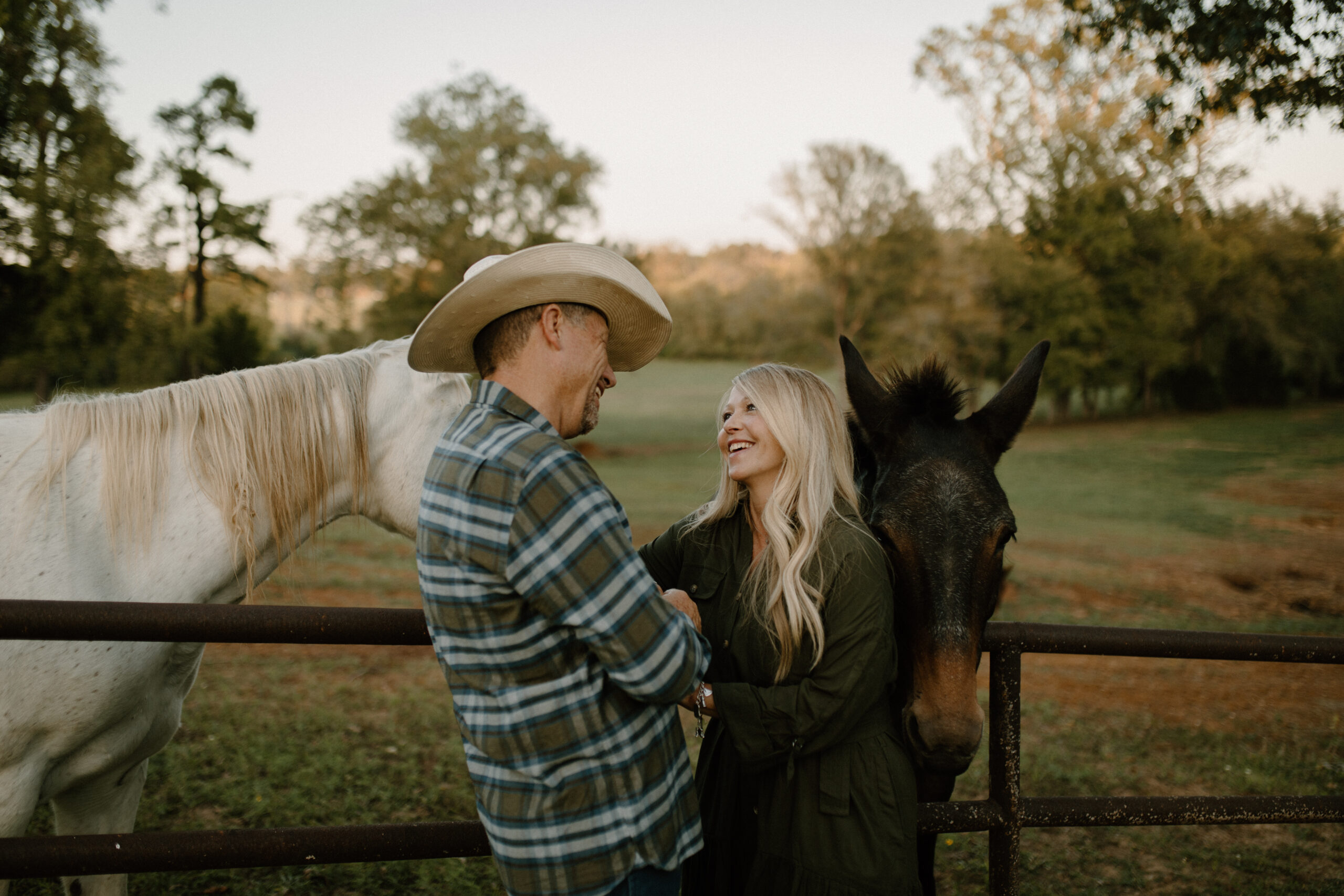 Natural and candid backyard engagement session in East Texas